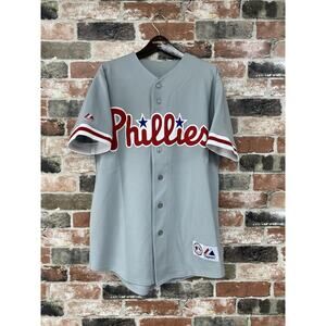 Vintage Jim Thome Philadelphia Phillies Majestic Road Jersey Sz M MLB Stitched